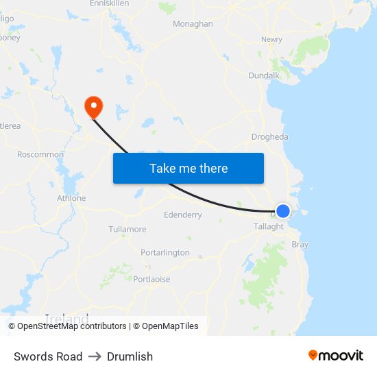 Swords Road to Drumlish map