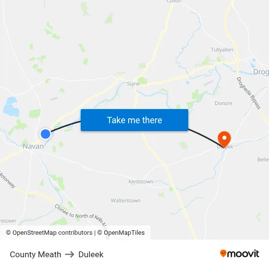 County Meath to Duleek map