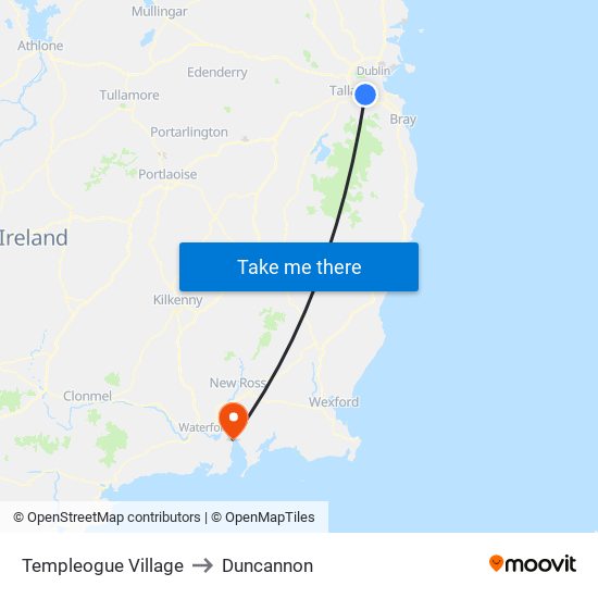 Templeogue Village to Duncannon map