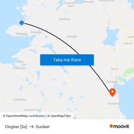 Clogher [Ss] to Dunleer map