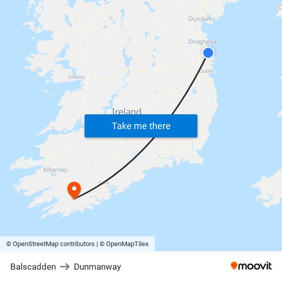 Balscadden to Dunmanway map