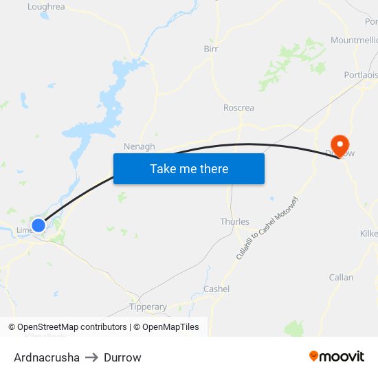 Ardnacrusha to Durrow map
