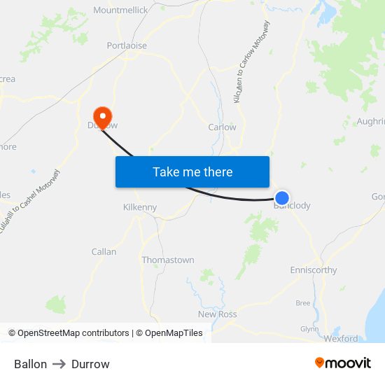 Ballon to Durrow map