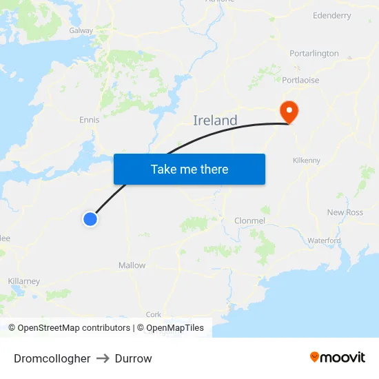 Dromcollogher to Durrow map