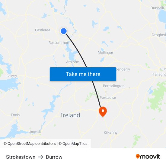 Strokestown to Durrow map