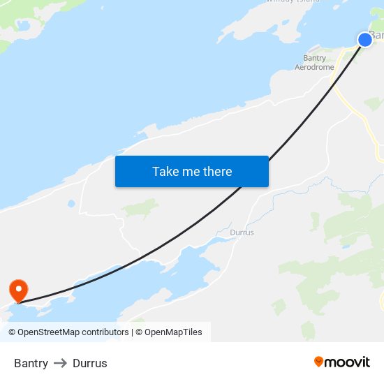 Bantry to Durrus map