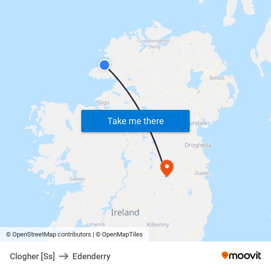 Clogher [Ss] to Edenderry map