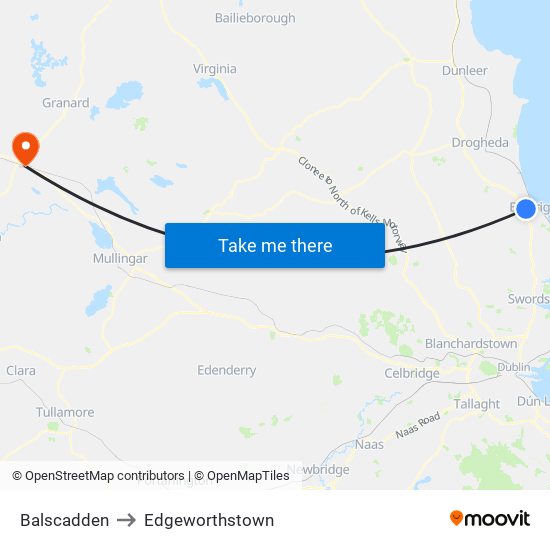 Balscadden to Edgeworthstown map