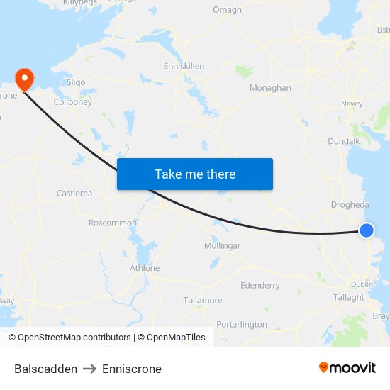 Balscadden to Enniscrone map