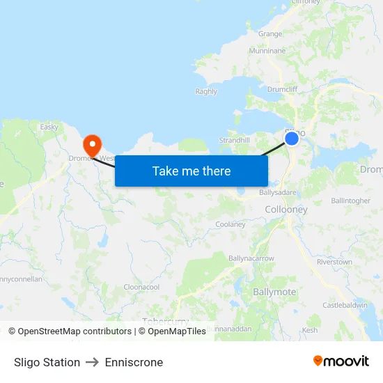 Sligo Station to Enniscrone map