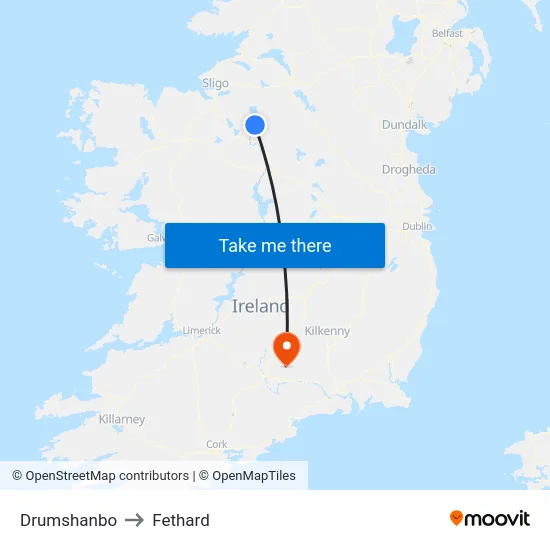 Drumshanbo to Fethard map