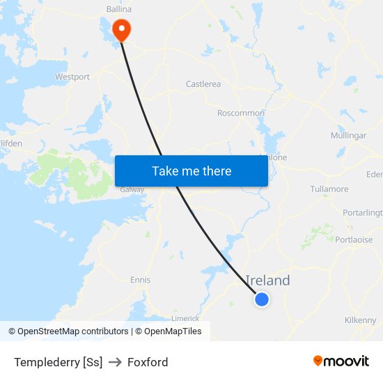 Templederry [Ss] to Foxford map