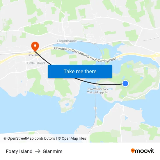 Foaty Island to Glanmire map