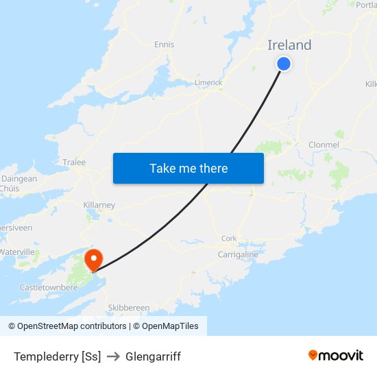 Templederry [Ss] to Glengarriff map