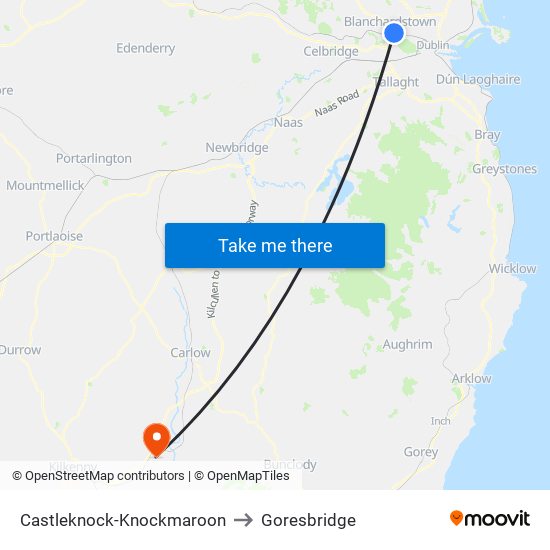 Castleknock-Knockmaroon to Goresbridge map