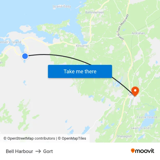 Bell Harbour to Gort map