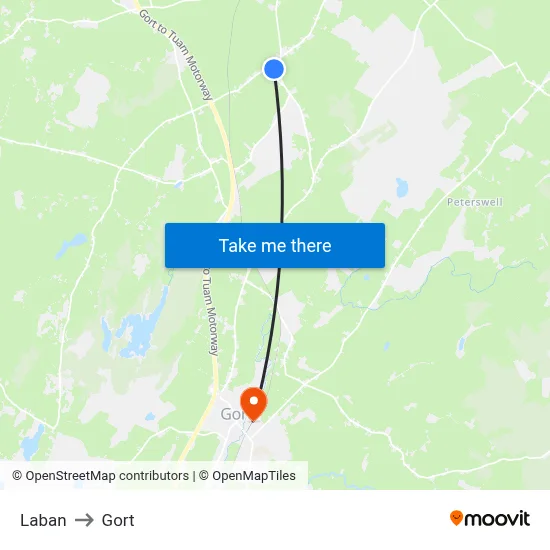 Laban to Gort map