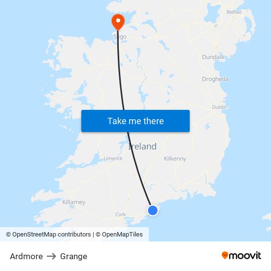Ardmore to Grange map