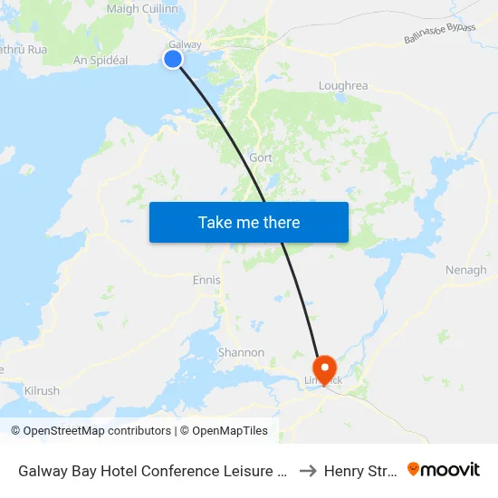 Galway Bay Hotel Conference Leisure Centre to Henry Street map
