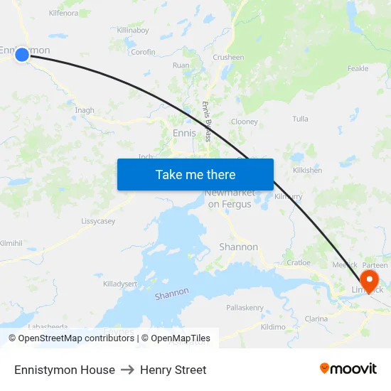 Ennistymon House to Henry Street map