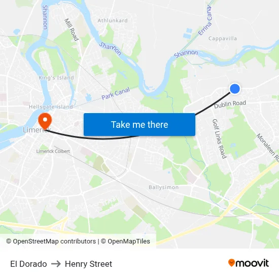 El Dorado to Henry Street map