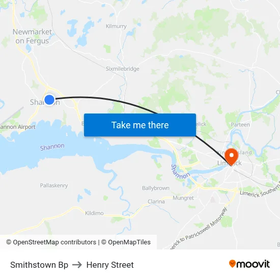 Smithstown Bp to Henry Street map