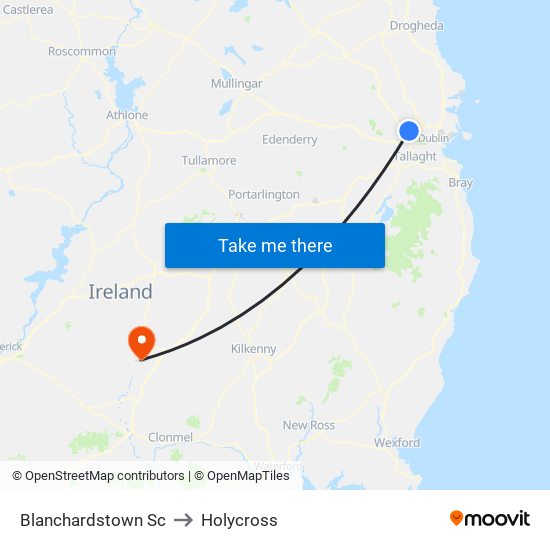 Blanchardstown Sc to Holycross map