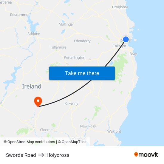 Swords Road to Holycross map