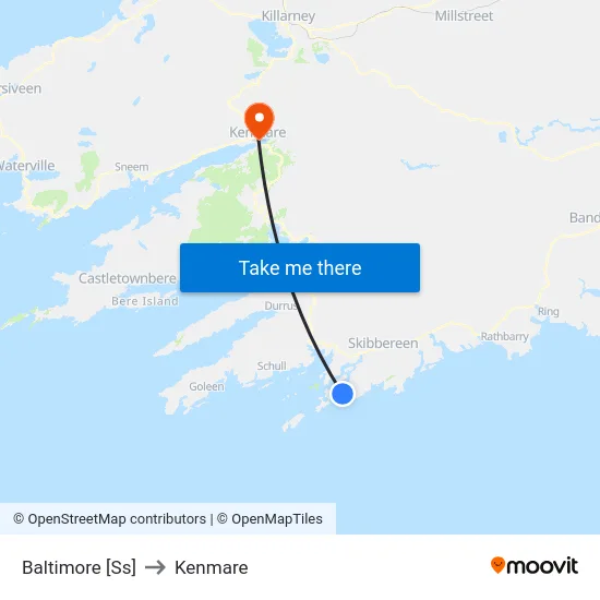 Baltimore [Ss] to Kenmare map
