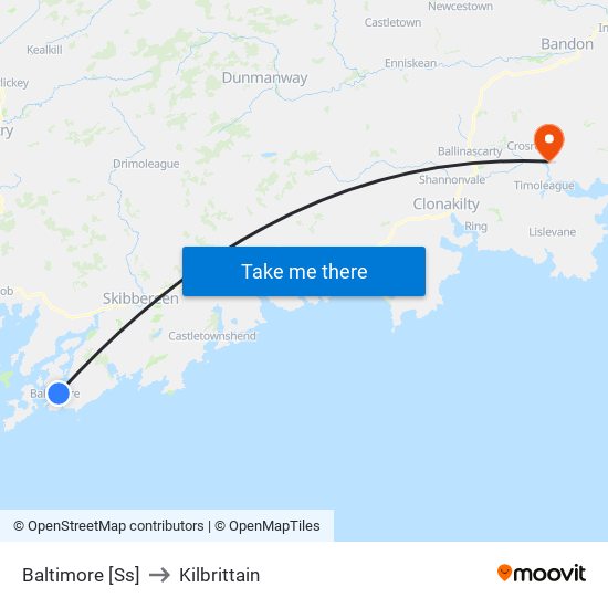 Baltimore [Ss] to Kilbrittain map