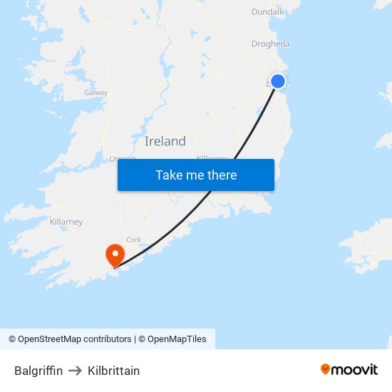 Balgriffin to Kilbrittain map