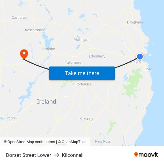 Dorset Street Lower to Kilconnell map