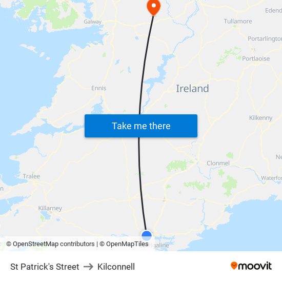 St Patrick's Street to Kilconnell map