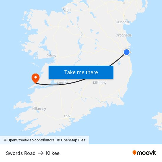 Swords Road to Kilkee map