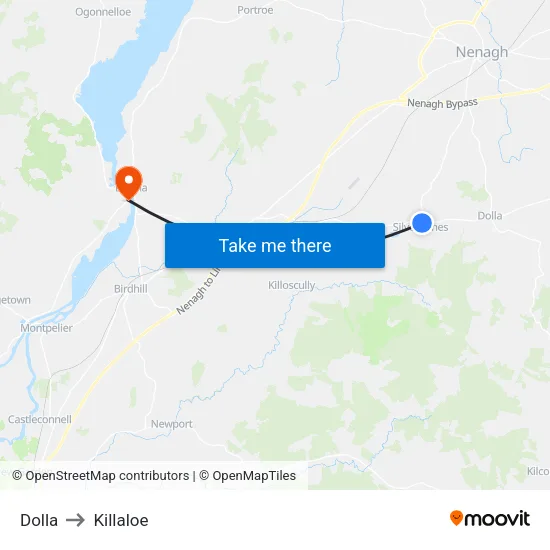 Dolla to Killaloe map