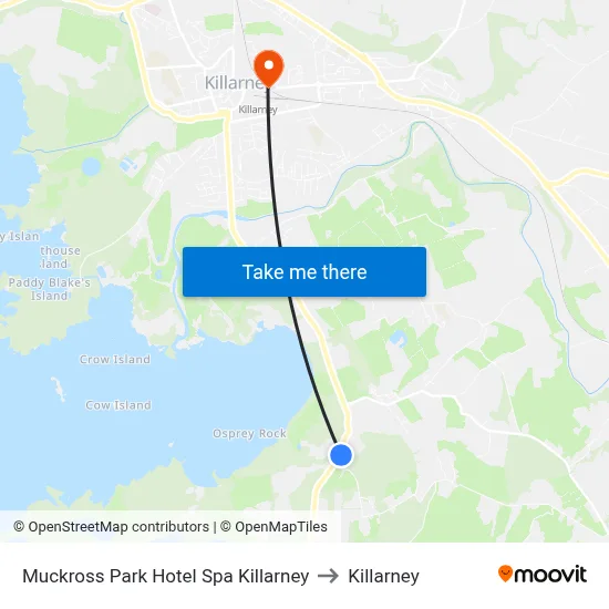 Muckross Park Hotel Spa Killarney to Killarney map