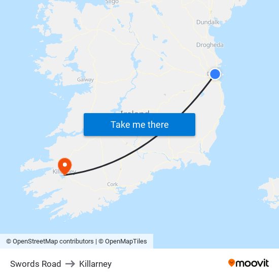 Swords Road to Killarney map