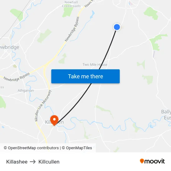 Killashee to Killcullen map