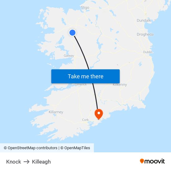 Knock to Killeagh map