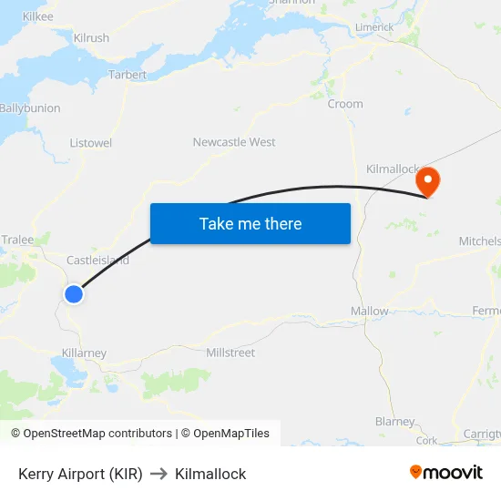 Kerry Airport (KIR) to Kilmallock map