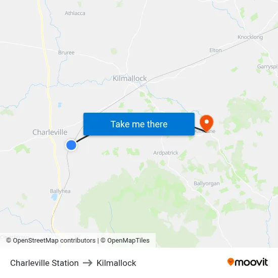 Charleville Station to Kilmallock map