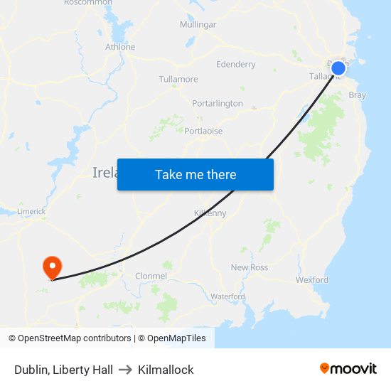 Dublin, Liberty Hall to Kilmallock map