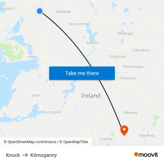 Knock to Kilmoganny map