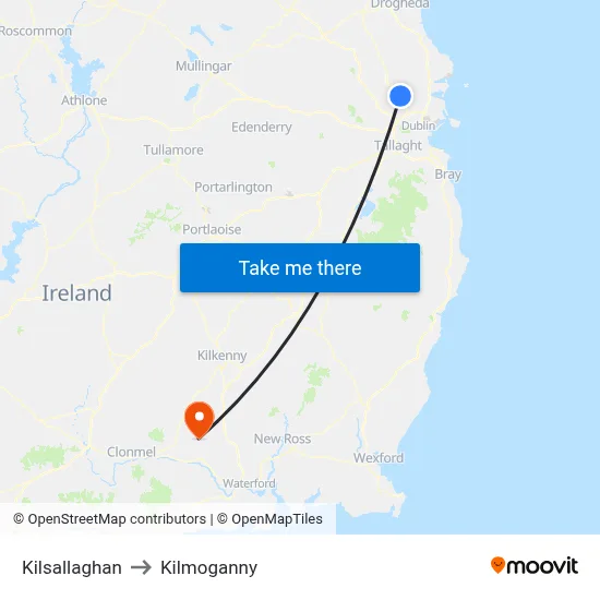 Kilsallaghan to Kilmoganny map