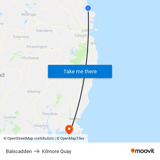 Balscadden to Kilmore Quay map