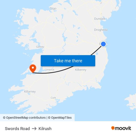 Swords Road to Kilrush map