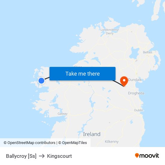 Ballycroy [Ss] to Kingscourt map