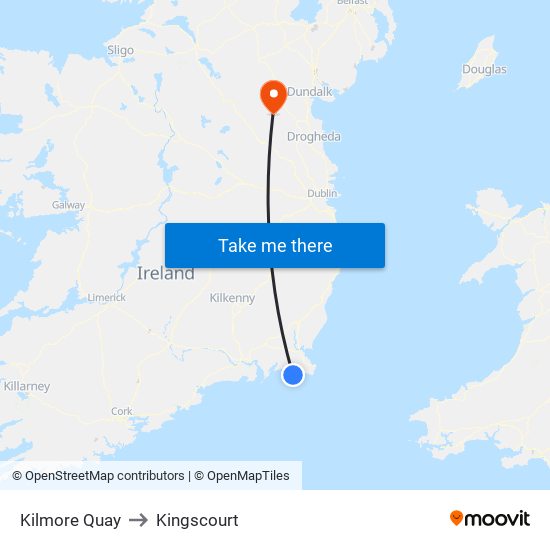 Kilmore Quay to Kingscourt map