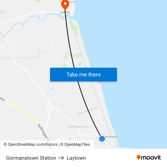 Gormanstown Station to Laytown map
