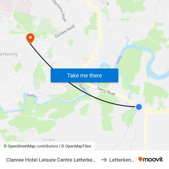 Clanree Hotel Leisure Centre Letterkenny to Letterkenny map